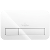 Villeroy & Boch Viconnect 2 knops bedieningsplaat glas glossy wit GA40566