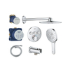 Grohe Grohtherm regendoucheset inbouw - hoofddouche rond - handdouche rond - chroom SW1235142