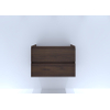HR badmeubelen Infinity Wastafelonderkast - 80x44.8x55cm - 3D-front - 2 lades - greeploos - dark oak SW873377