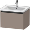 Duravit Ketho 2 wastafelonderbouwkast met 1 lade 63.4x45.5x44cm met greep antraciet basalt mat SW771974