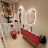 MONDIAZ TURE-DLUX 120cm toiletmeubel Fire. EDEN wastafel Glace positie midden. Met 1 kraangat. SW1103266