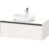 Duravit Ketho 2 wastafelonderbouwkast incl. consoleplaat met 1 lade 120x55x45.9cm met handgreep antraciet wit supermat SW771778