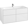Villeroy & Boch Finion wastafelonderbouwkast met 4 laden 119.6X59.1X49.8cm v. meubelwast. 4164 C5/C1/C2/CB glossy wit SW106679