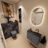 MONDIAZ TURE-DLUX 60cm toiletmeubel Dark Grey. EDEN wastafel Lava positie midden. Met 1 kraangat. SW1103762
