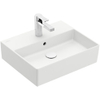 Villeroy & Boch Memento 2.0 wastafel voor handdoekhouders 50x42cm met overloop 1 kraangat ceramic+ stone white SW336080