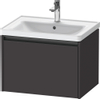 Duravit Ketho 2 wastafelonderbouwkast met 1 lade 63.4x45.5x44cm met greep antraciet grafiet supermat SW772092