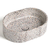 Ideavit Rock Waskom 40x28x12cm Beton ovaal Terrazzo SW568395