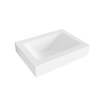 Mondiaz CLOUD Talc Vrijhangende wastafel - 60cm - wasbak midden - rand 12cm - Solid surface Talc SW427542
