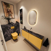 MONDIAZ TURE-DLUX 120cm toiletmeubel Ocher. EDEN wastafel Lava positie midden. Zonder kraangat. SW1103927