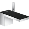 Hansgrohe AXOR MyEdition wastafelkraan 70 m. zwart glas met push open garnituur voorsprong 15.1cm chroom SW241672
