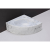 Forzalaqua Turino hoekftontein 30x30x10cm 1 kraangat zonder kraan natuursteen Carrara gepolijst SW230670