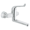 GROHE Euroeco veiligheids wandkraan draaibare uitloop chroom 0437508