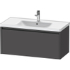 Duravit Ketho 2 wastafelonderbouwkast met 1 lade 98.4x45.5x44cm met greep antraciet grafiet mat SW772035