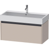Duravit Ketho 2 wastafelonderbouwkast met 1 lade 98.4x46x44cm met greep antraciet taupe supermat SW772074