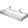 Duravit Vero Air wastafel geslepen met 2 kraangaten met overloop 120x47cm met WonderGliss wit SW156943