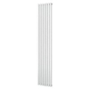 Plieger Siena designradiator verticaal enkel 1800x318mm 766W zilver metallic 7253170