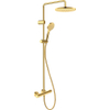 Duravit Shower systems Douchesysteem - thermostatisch - 30.3x57.3x112.4cm - slang 160cm - hoofddouche 25cm - goud gepolijst SW1000357