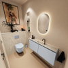 MONDIAZ TURE-DLUX 120cm toiletmeubel Clay. EDEN wastafel Ostra positie midden. Met 1 kraangat. SW1104780