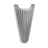 Vasco Carre Halfrond CR O designradiator halfrond verticaal 430x2000mm 2174 watt aluminium grijs (M302) 7240529