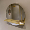 Mondiaz SPOT Badkamerspiegel - rond 50cm - spiegelplanchet - kleur Oro SW1235571