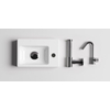 Clou InBe fonteinset 36x24.5x9cm nr2 inclusief kraan plug en sifon keramiek Wit SW278146