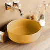 Mondiaz Coss Waskom - 36x36x13cm - rond - opbouw - Solid surface - Ocher SW643487