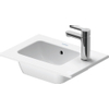 Duravit ME by Starck meubelfontein 43x30cm met 1 kraangat rechts met overloop met wondergliss wit SW84169