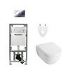 Villeroy en Boch Subway 2.0 DirectFlush toiletset met Geberit reservoir en bedieningsplaat chroom SW17592