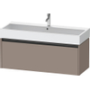 Duravit Ketho 2 wastafelonderbouwkast met 1 lade voor enkele wastafel 118.4x46x44cm met greep antraciet basalt mat SW772700