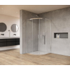 Saniclass Casus Douchecabine - 90x90x200cm - kwartrond - helder glas - profiel - chroom SW773911