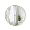 Umbra Hubba spiegel 61x61x3cm rond Glazen spiegel Goud SW719991