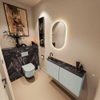 MONDIAZ TURE-DLUX 100cm toiletmeubel Greey. EDEN wastafel Lava positie links. Met 1 kraangat. SW1103815