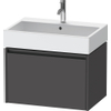 Duravit Ketho 2 wastafelonderbouwkast met 1 lade 68.4x46x44cm met greep antraciet grafiet mat SW772036