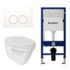 Ideal standard Toiletset vlakspoel met basic zitting UP100 reservoir en Delta 25 Wit Knop SW20350