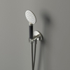 Hotbath Cobber M442 ronde handdouche met wandsteun en uitlaat en doucheslang 150cm nikkel geborsteld SW230090