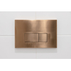 QeramiQ Push Metal Bedieningsplaat - voor Geberit UP320 inbouwreservoir - dualflush - rechthoekige knoppen - metaal koper SW706197