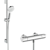 Hansgrohe Ecostat 1001cl thermostaat met stang 65cmm crometta vario handdouche wit chroom SW73235