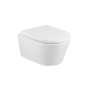 QeramiQ Urby Wandtoilet compact - 48.3x35x33cm - spoelrandloos - zonder zitting - glans wit SW1030602