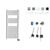 Sanicare Elektrische Design Radiator - 111.8x60 cm - 730 Watt - bluetooth - thermostaat wit rechtsonder - wit SW729046