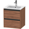 Duravit Ketho.2 wastafelonderkast 51x42x54.9cm geschikt voor 1 waskom Spaanplaat Noten Mat SW771922