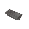 Xenz Kristal inbouwbad - 160x75cm - met overloop - zonder afvoer - Acryl Antraciet SW378411