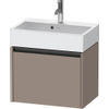 Duravit Ketho 2 wastafelonderbouwkast met 1 lade 58.4x39x44cm met greep antraciet basalt mat SW772689