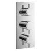 Crosswater MPRO inbouwbadkraan thermostatisch 1 stopkraan 1 omstelknop met afbouwdeel 27.5X12cm chroom SW31319