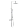 Crosswater Atoll doucheset met thermostatische kraan en hoofddouche 20x20cm chroom SW31164