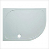 Crosswater Shower Tray douchebak 80x100x4.5cm rechts 55 radius met antikalkbehandeling polybeton wit SW31113