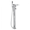 Crosswater Wisp badkraan thermostatisch 98.2cm vrijstaand uitloop 30cm met handdouche chroom SW31019