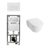 Villeroy & Boch Subway 2.0 Compact met zitting toiletset met geberit inbouwreservoir en sigma20 drukplaat wit SW32463