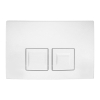 Geberit Delta50 bedieningsplaat, 2-toets spoeling frontbediening voor toilet 24.6x16.4cm wit 0701182