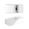 Clou New Flush 3 fontein 35x18cm zonder kraangat keramiek glanzend wit SW106238