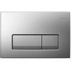 Geberit Delta 51 bedieningplaat met dualflush frontbediening voor toilet 24.6x16.4cm chroom mat TWEEDEKANS OUT4435